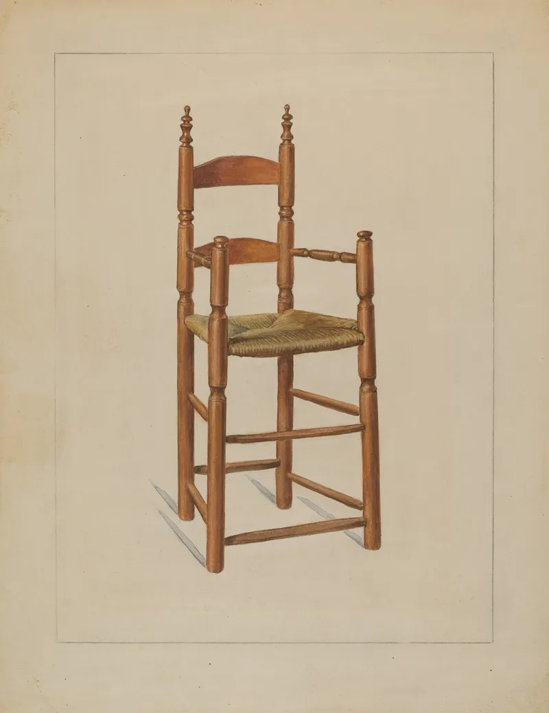 High Chair by Elizabeth Curtis - Canvas Print