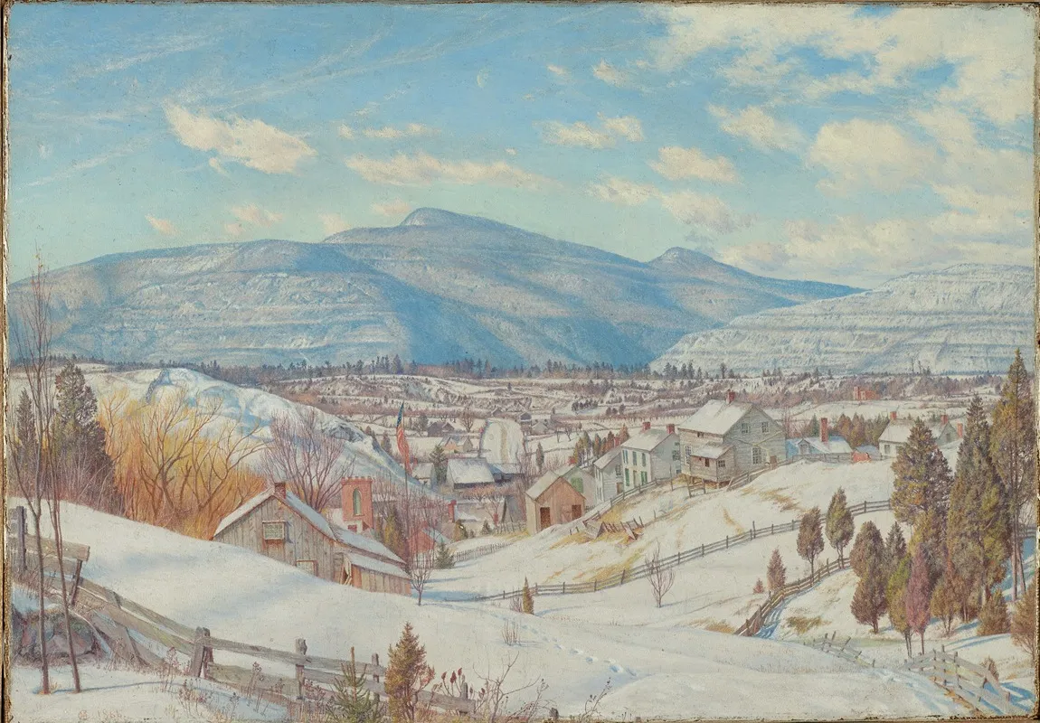High Peak And Round Top Catskill In Winter