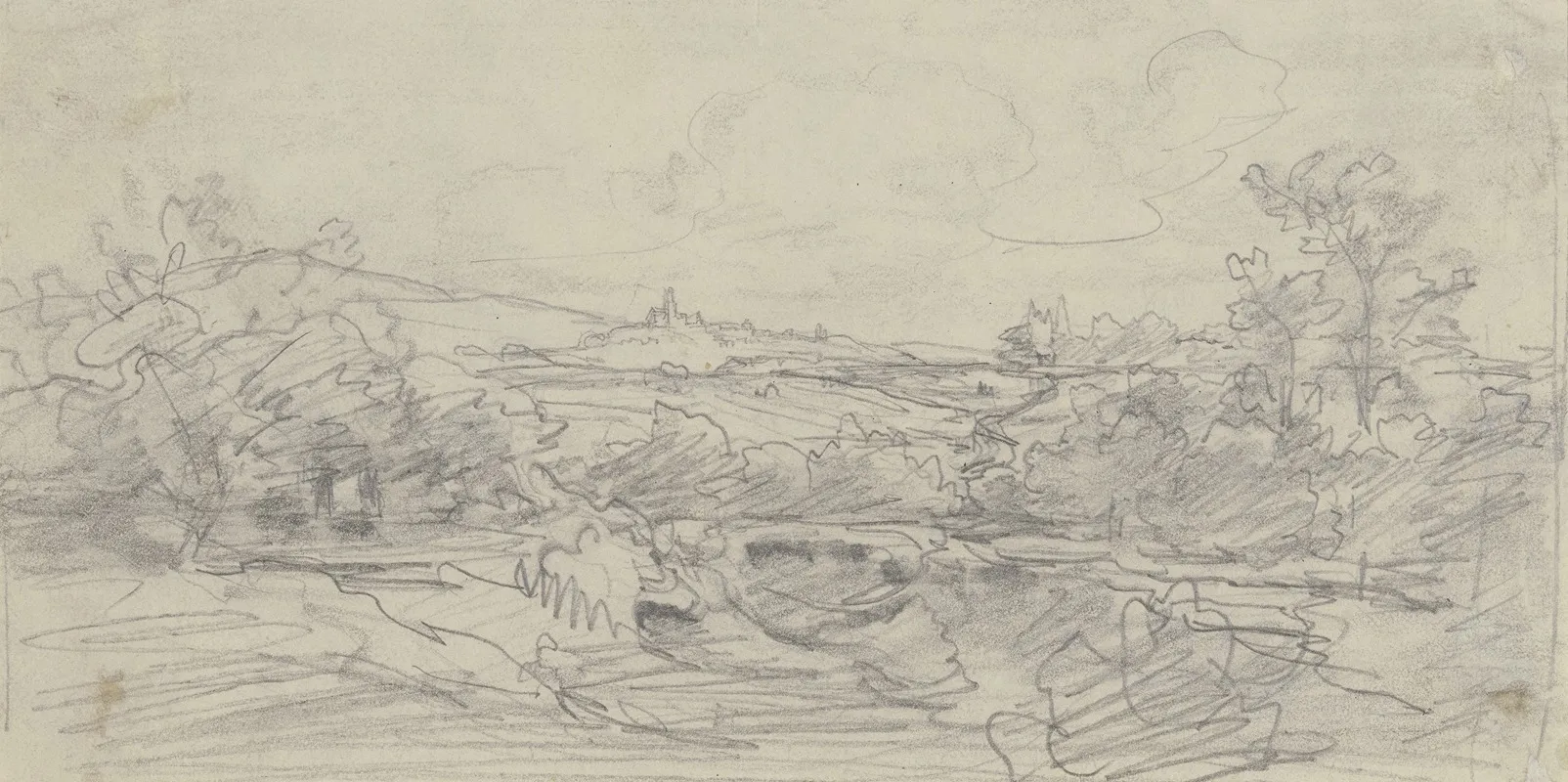 Hill Landscape With Castle