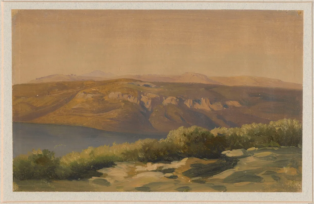 Hilly Lake Shore by Arthur Blaschnik - Canvas Print