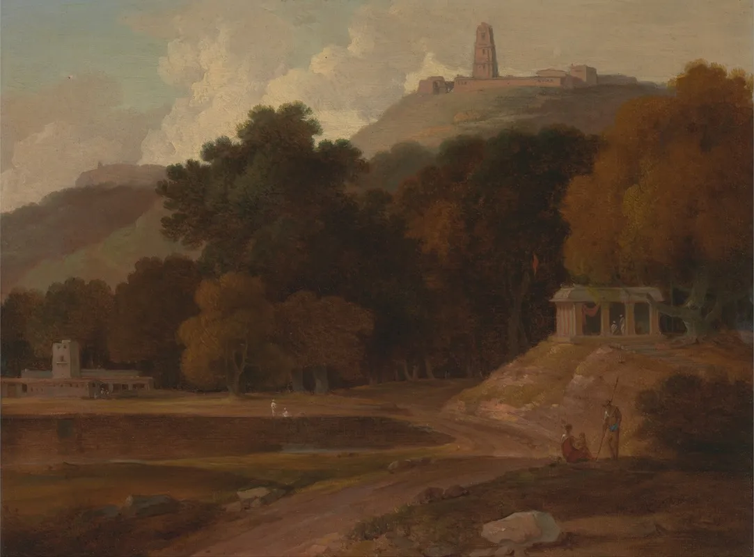 Hilly Landscape In India by Thomas Daniell - Canvas Print