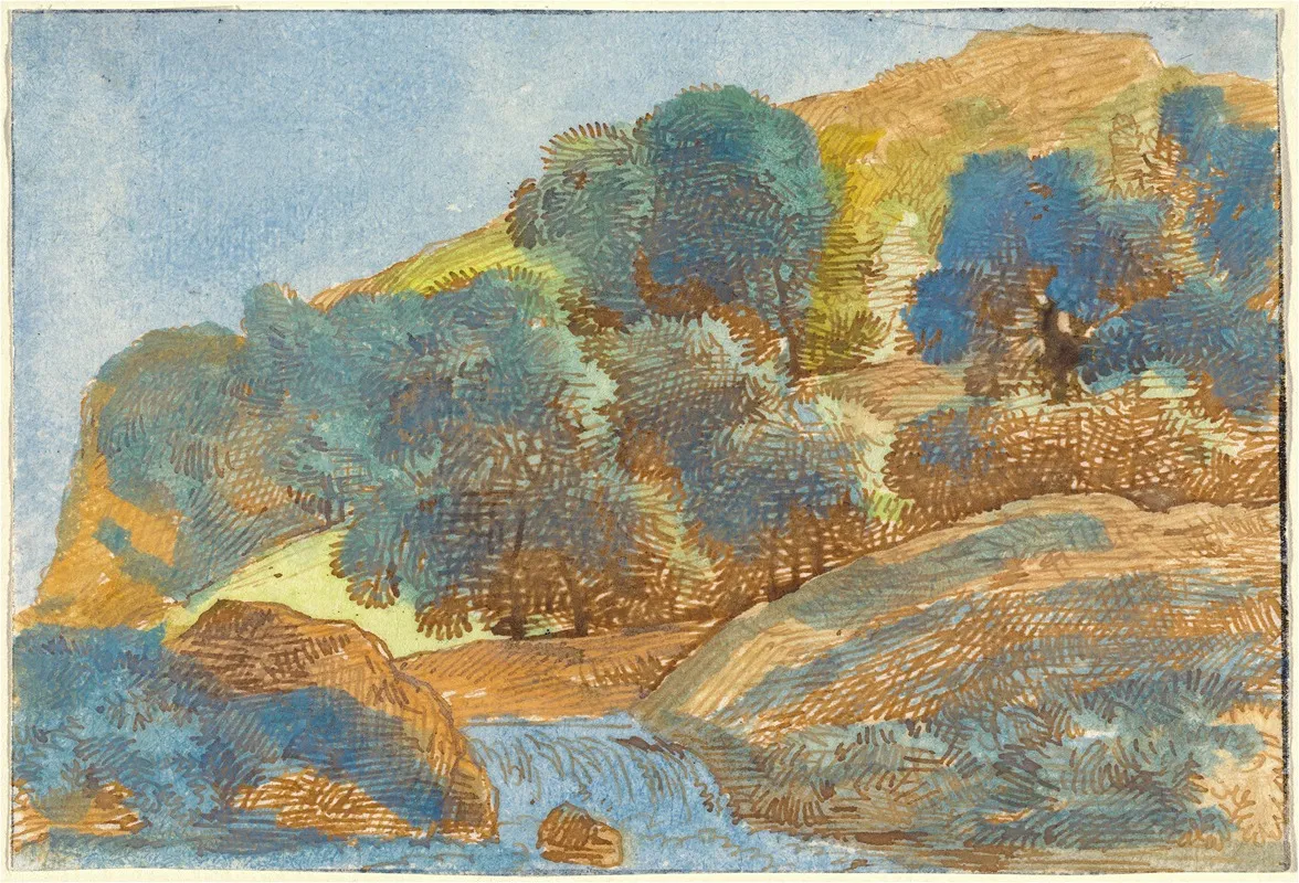 Hilly Landscape With A Stream