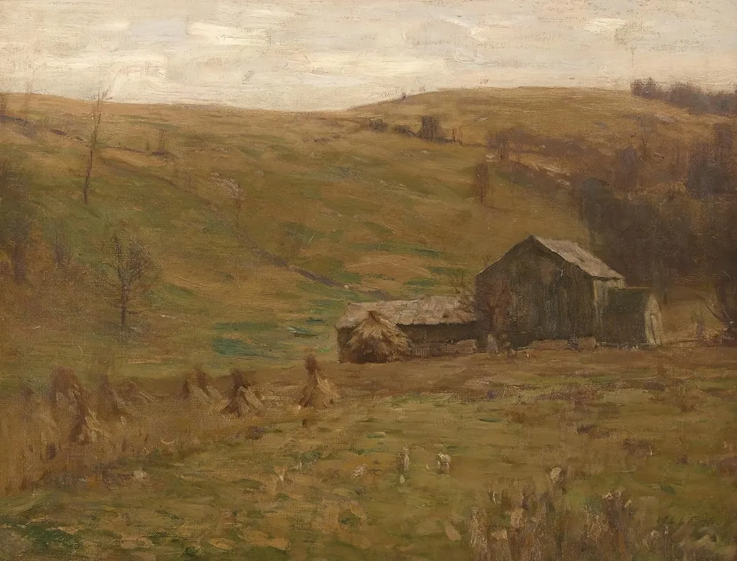Hilly Pastures by William Langson Lathrop - Canvas Print