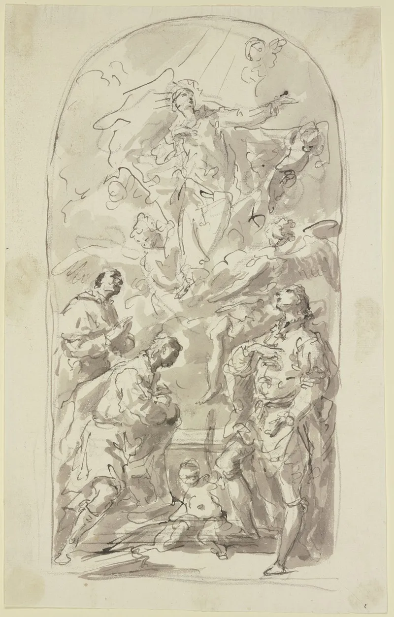 Himmelfahrt Mariens Mit Den Heiligen Gervasius Protasius Und Karl Borromaus