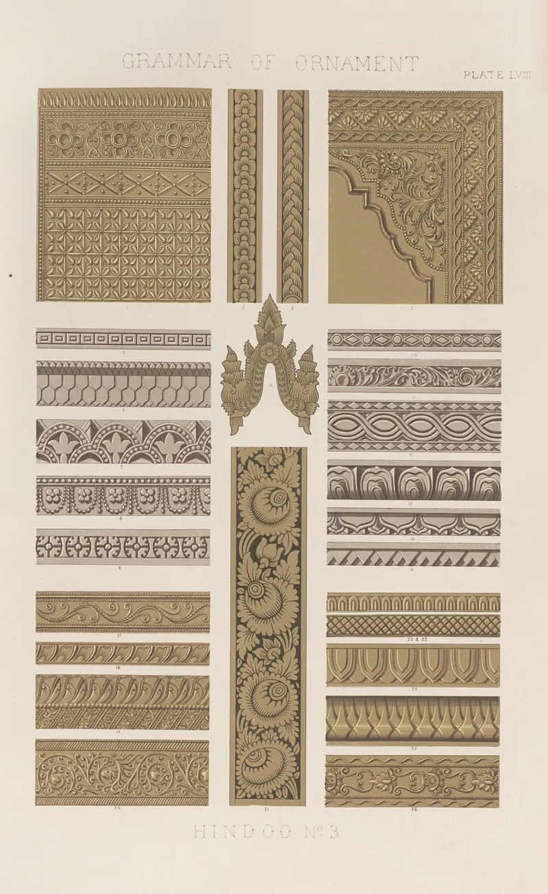 Hindoo No 3 2 by Owen Jones - Canvas Print