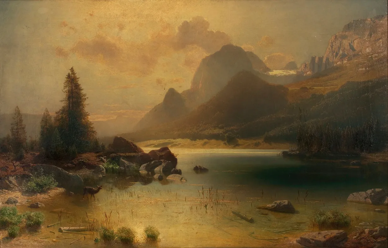 Hintersee Bei Berchtesgaden by Eugen Jettel - Canvas Print