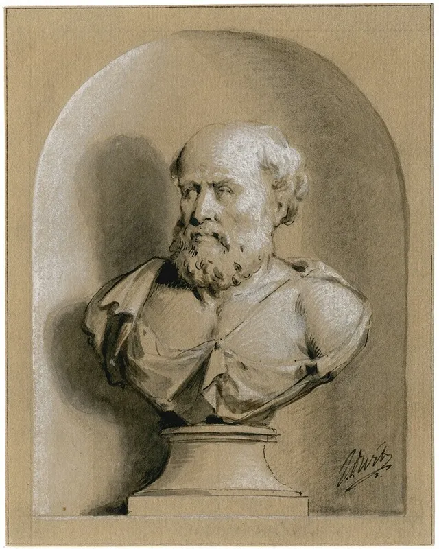Hippocrates Borstbeeld In Een Nis