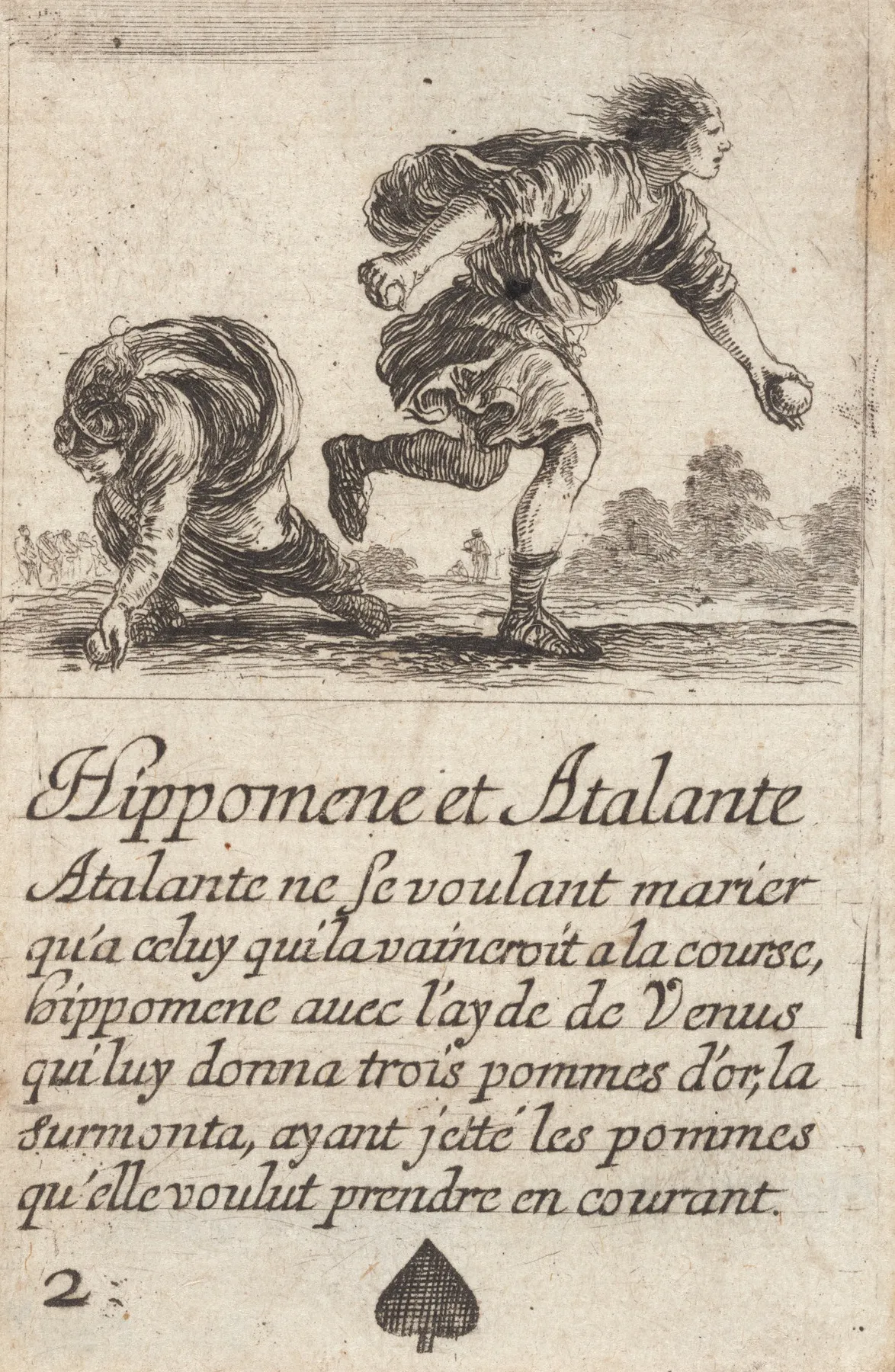 Hippomene Et Atalante by Stefano Della Bella - Canvas Print