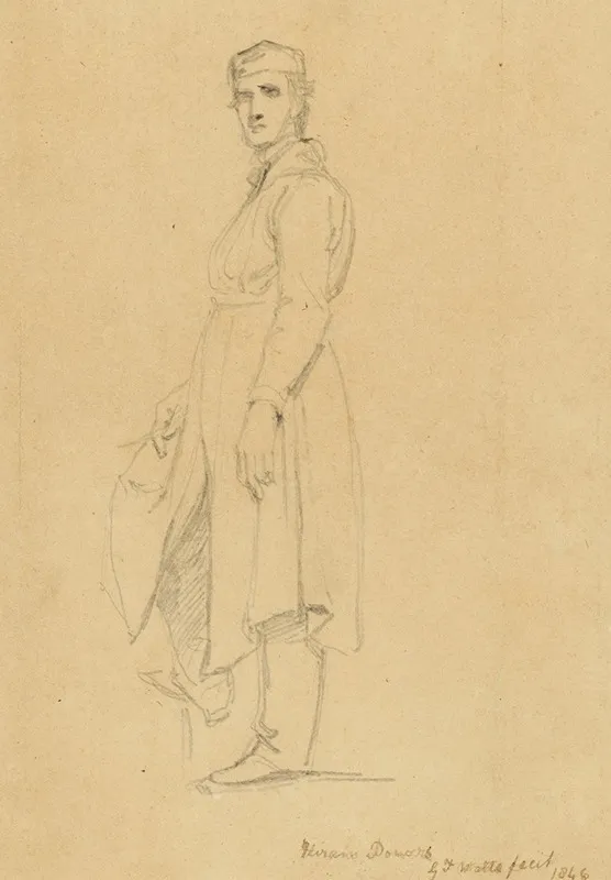 Hiram Powers by George Frederic Watts - Canvas Print