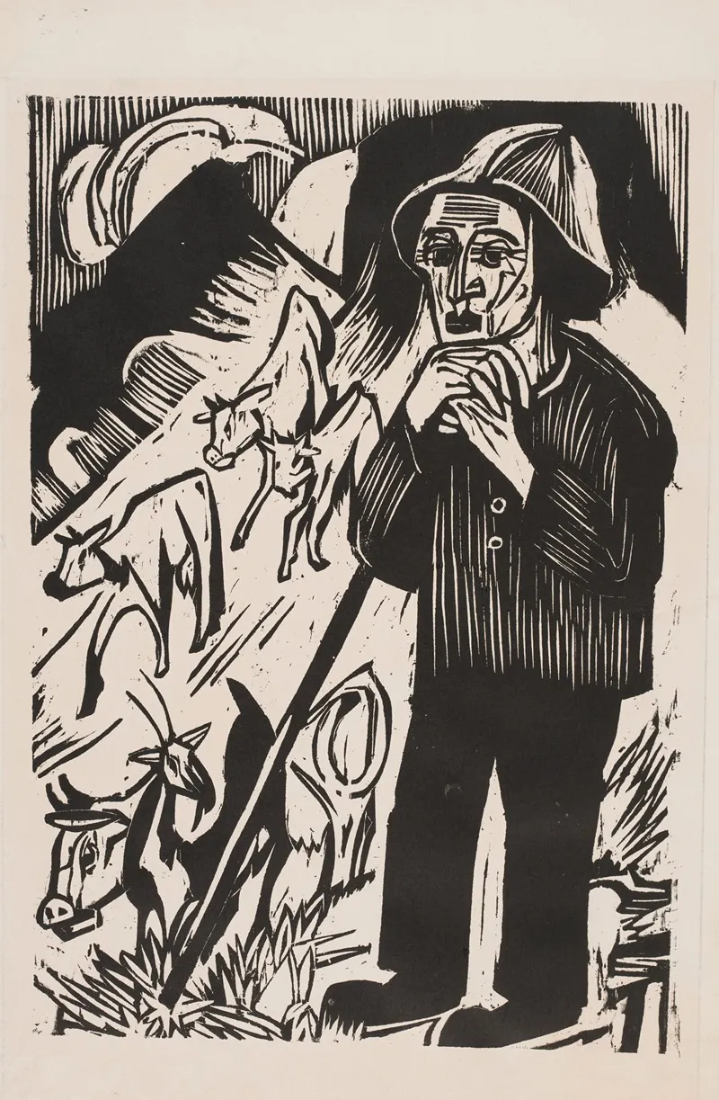 Hirt by Ernst Ludwig Kirchner - Canvas Print