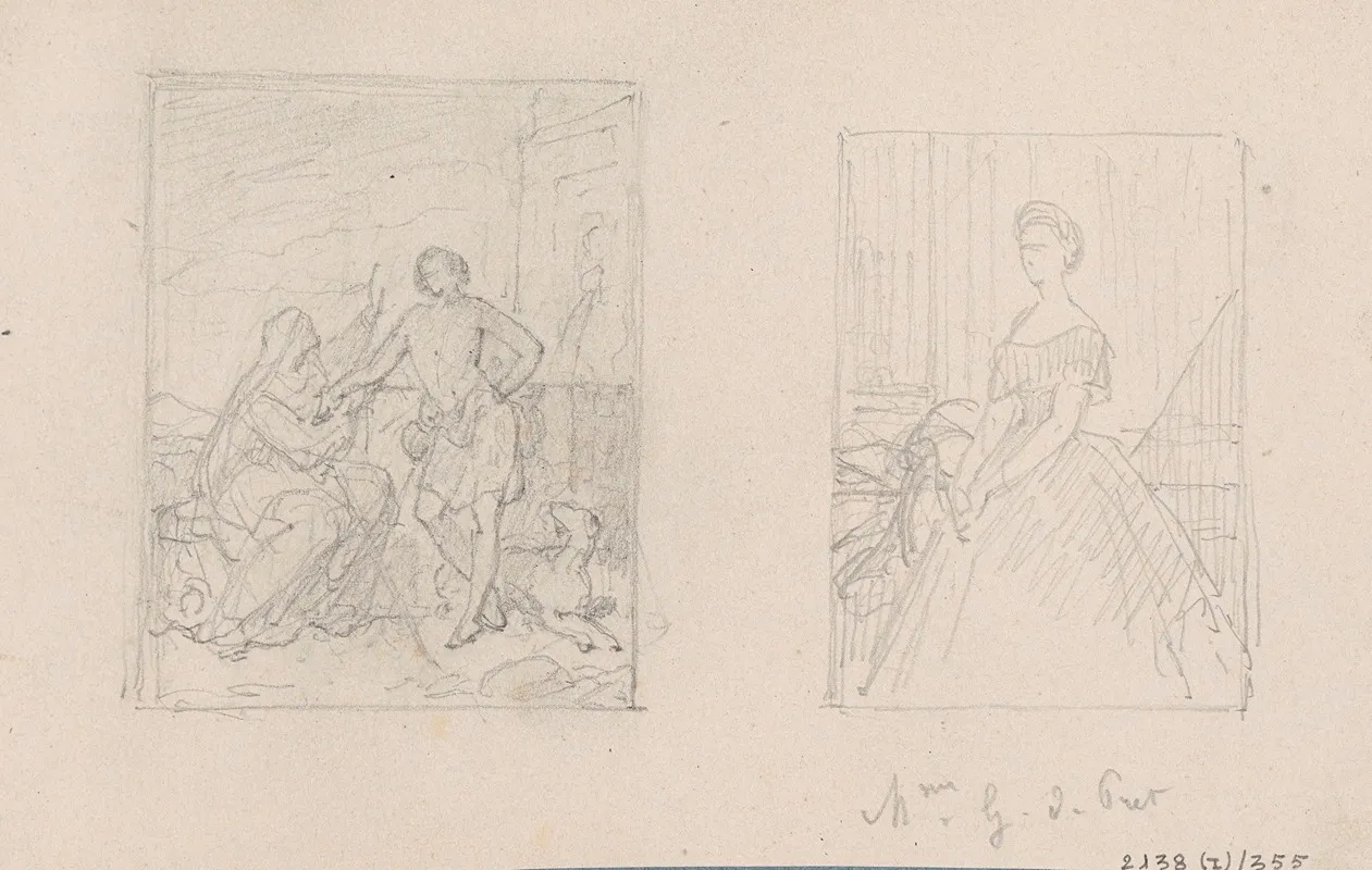 Historical Scene And Portrait Of Madame De Pret
