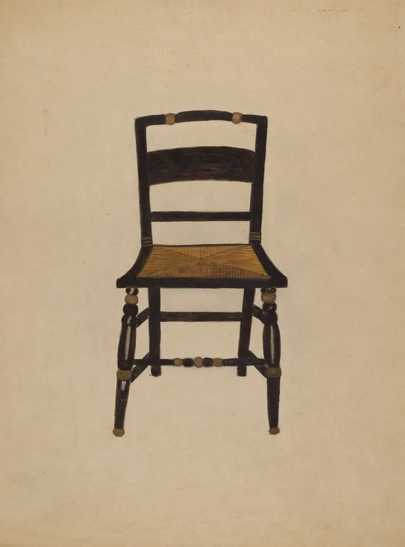 Hitchcock Chair 5 by Genevieve Sherlock - Canvas Print