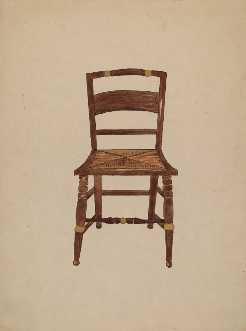 Hitchcock Chair 6 by Genevieve Sherlock - Canvas Print