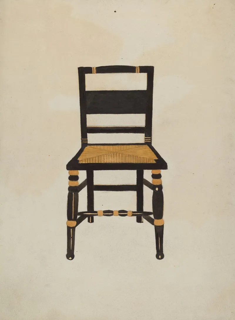 Hitchcock Chair 7 by Genevieve Sherlock - Canvas Print