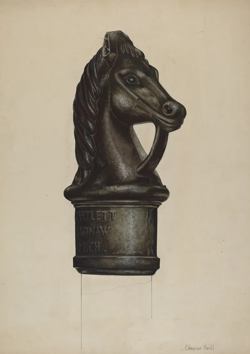 Hitching Post 16 by Eleanor Kroll - Canvas Print