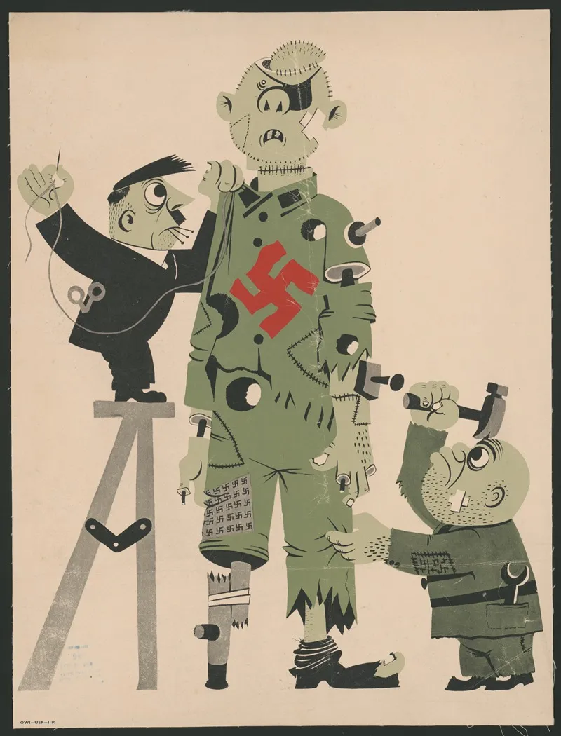 Hitler And Mussolini Making A Puppet