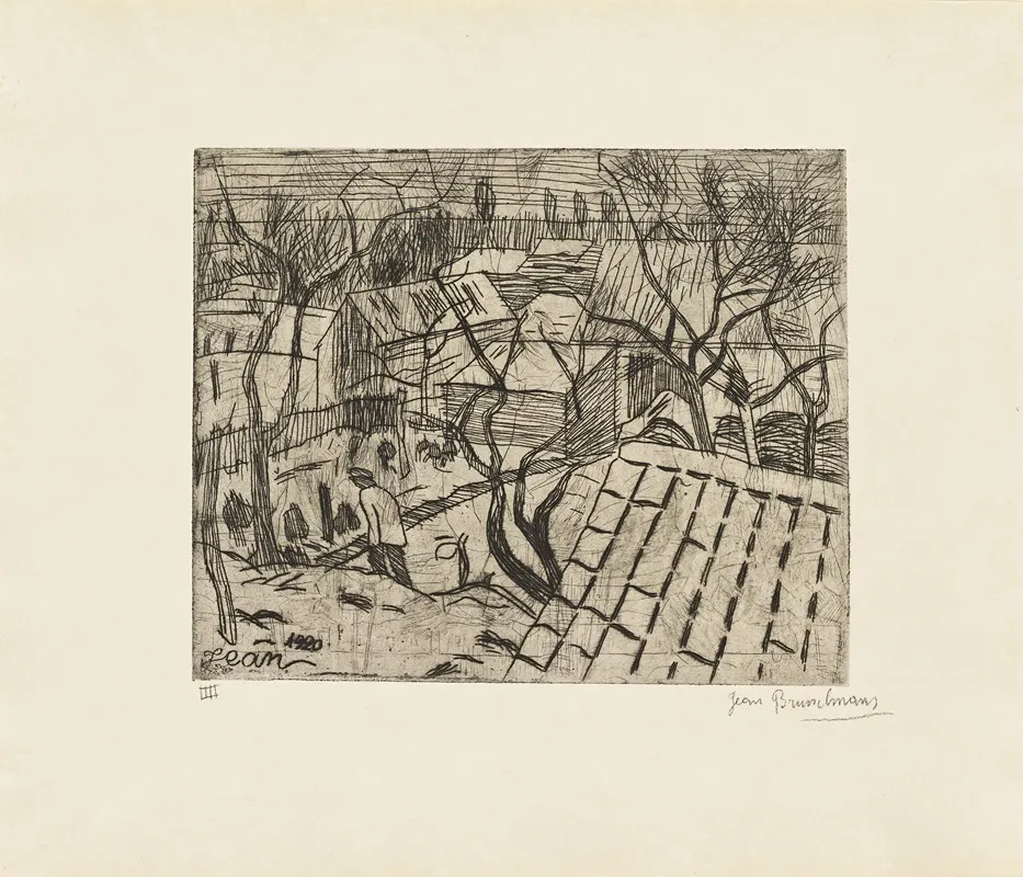 Hiver En Brabant by Jean Brusselmans - Canvas Print