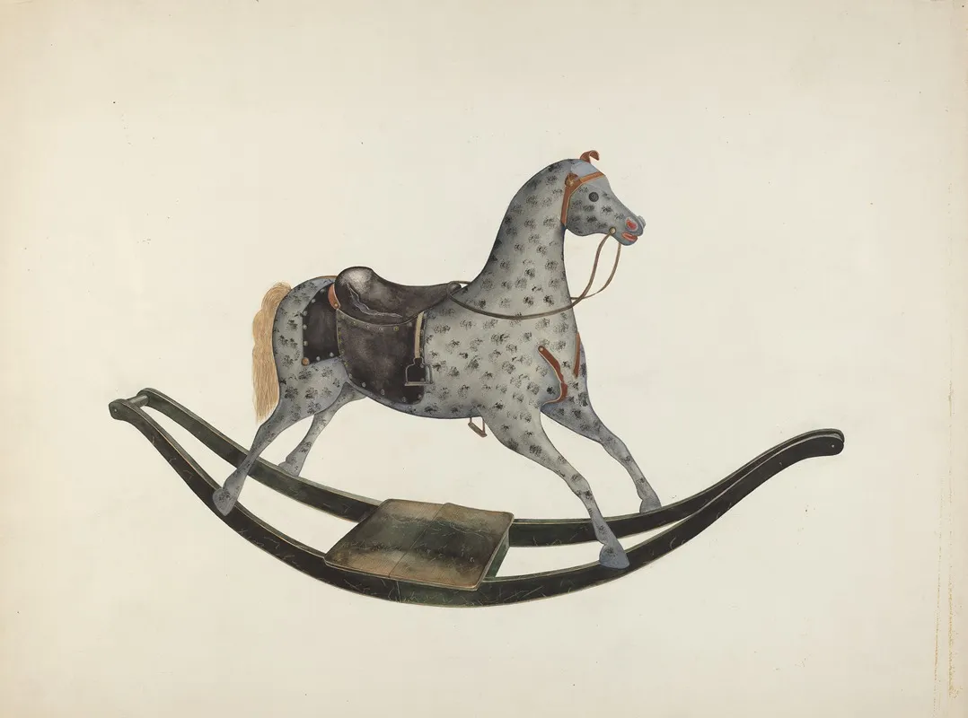 Hobby Horse 5 by Wilbur M Rice - Canvas Print