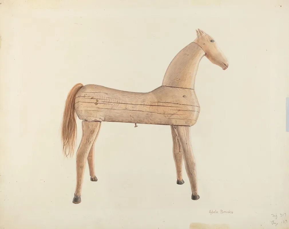 Hobby Horse by Adele Brooks - Canvas Print