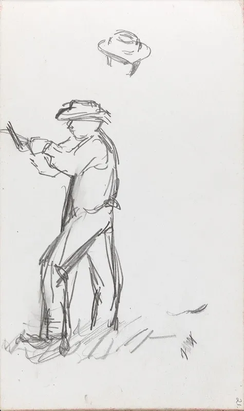 Hode Mann Hvilende Pa Redskap