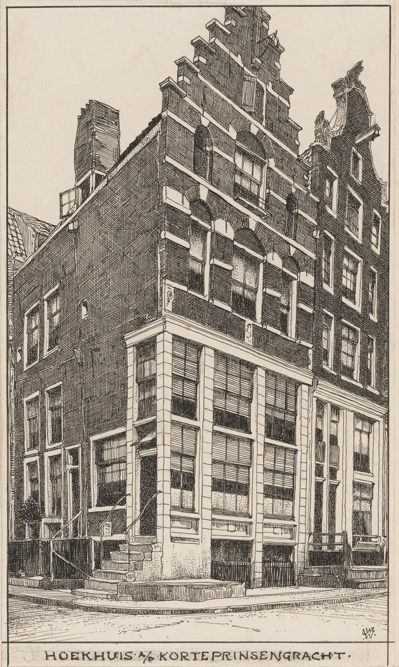 Hoekhuis Aan De Korte Prinsengracht by Willem Wenckebach - Canvas Print