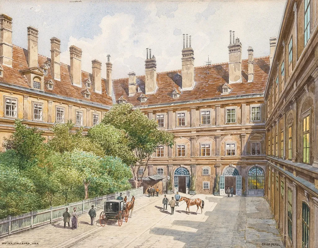 Hof Der Stallburg Vienna by Erwin Pendl - Canvas Print