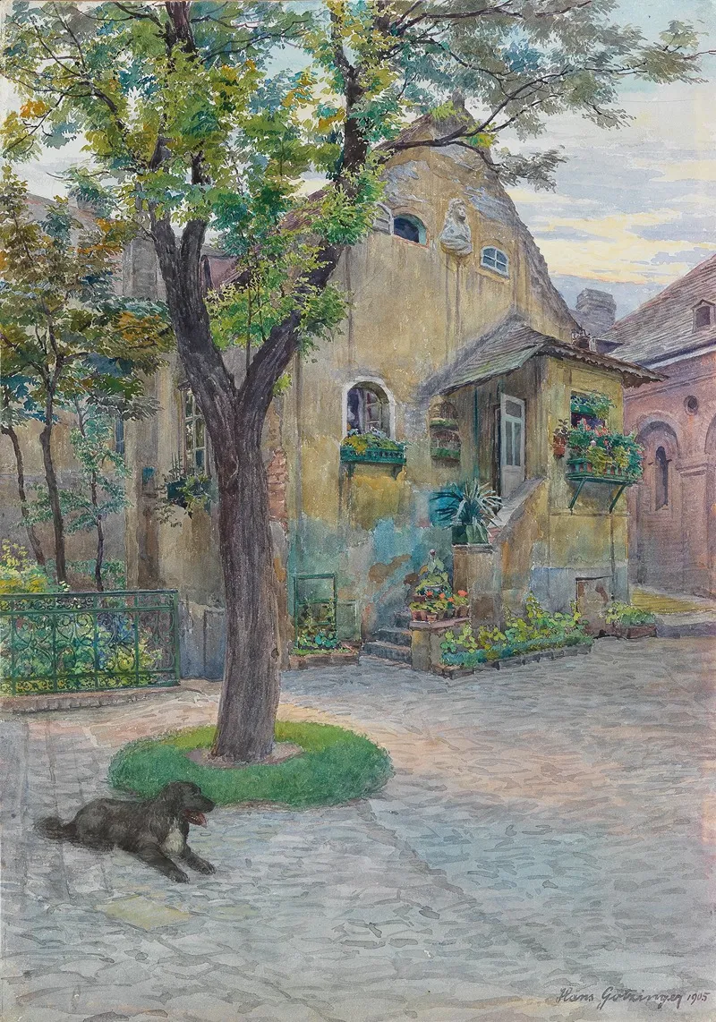 Hof Im Amerlingschlossl by Hans Götzinger - Canvas Print