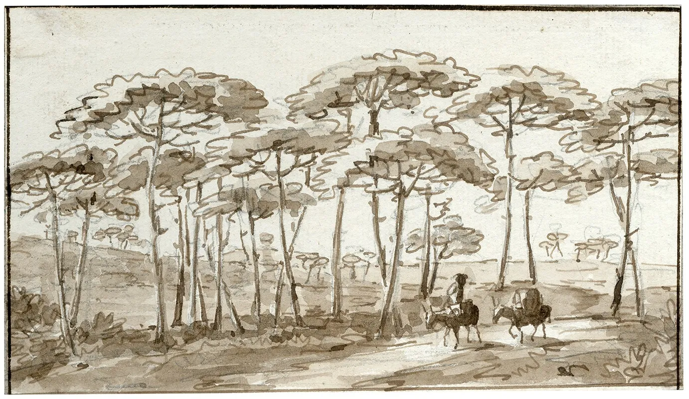 Hoge Bomen In Spaans Landschap by Otto Howen - Canvas Print