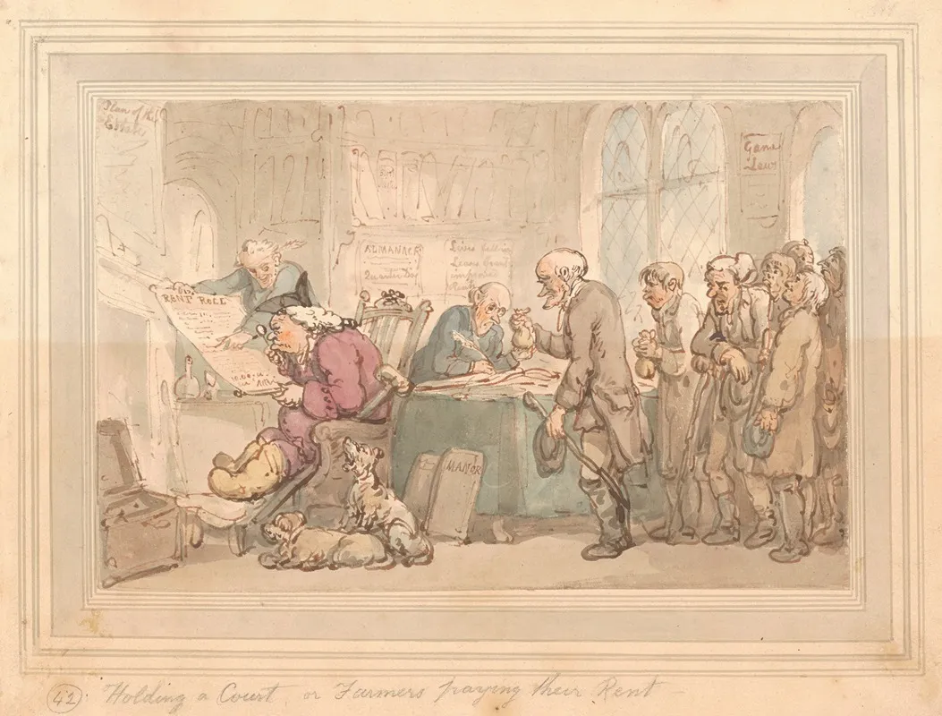 Holding A Court Or Farmers Paying Their Rent