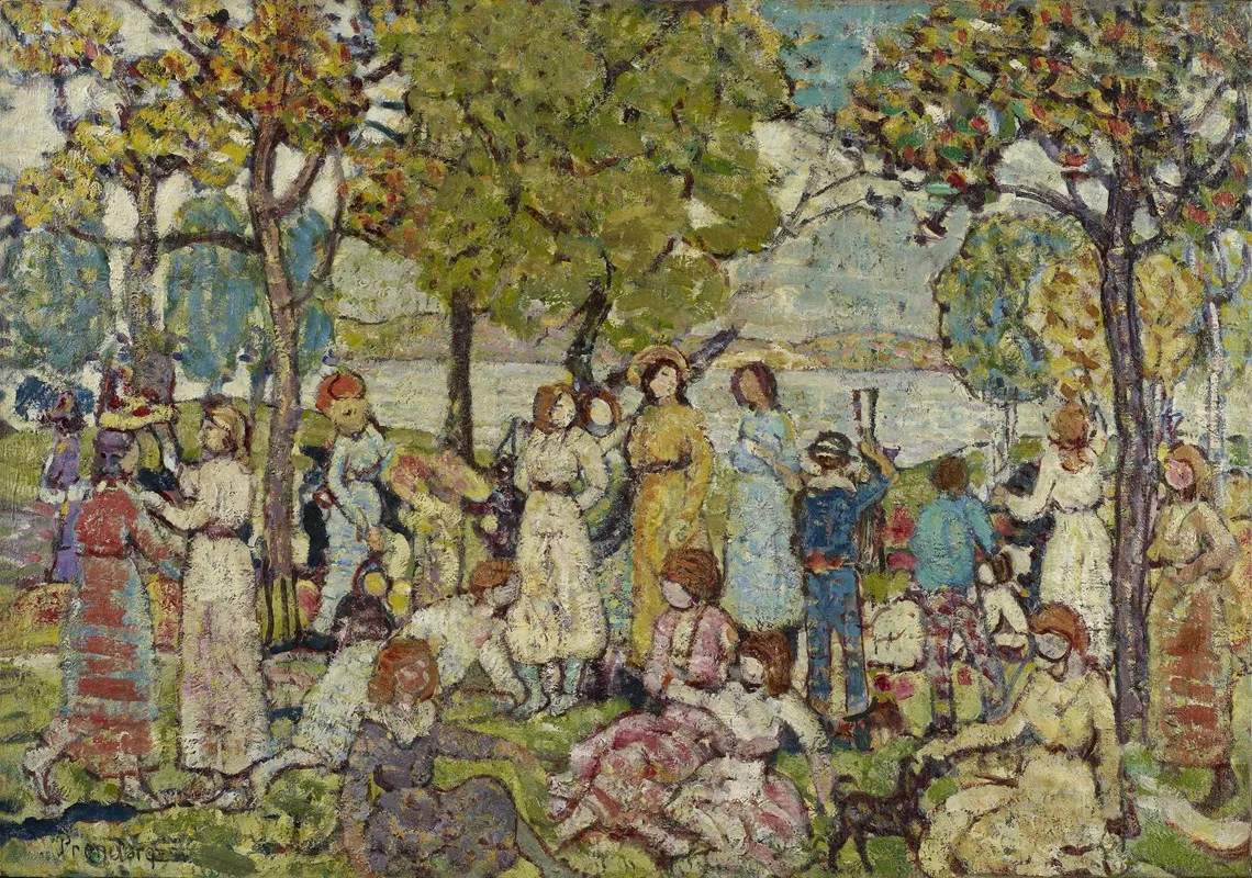 Holidays by Maurice Brazil Prendergast - Canvas Print