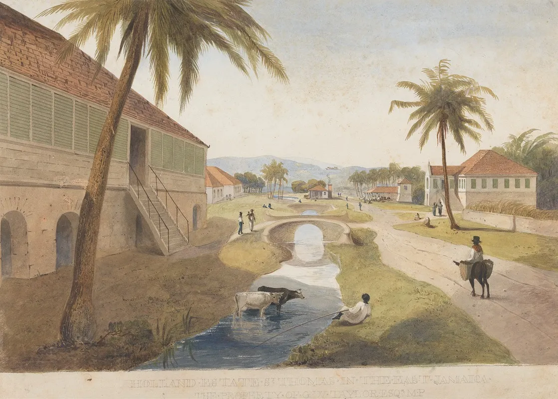 Holland Estate St Thomas In The East Jamaica by James Hakewill - Canvas Print
