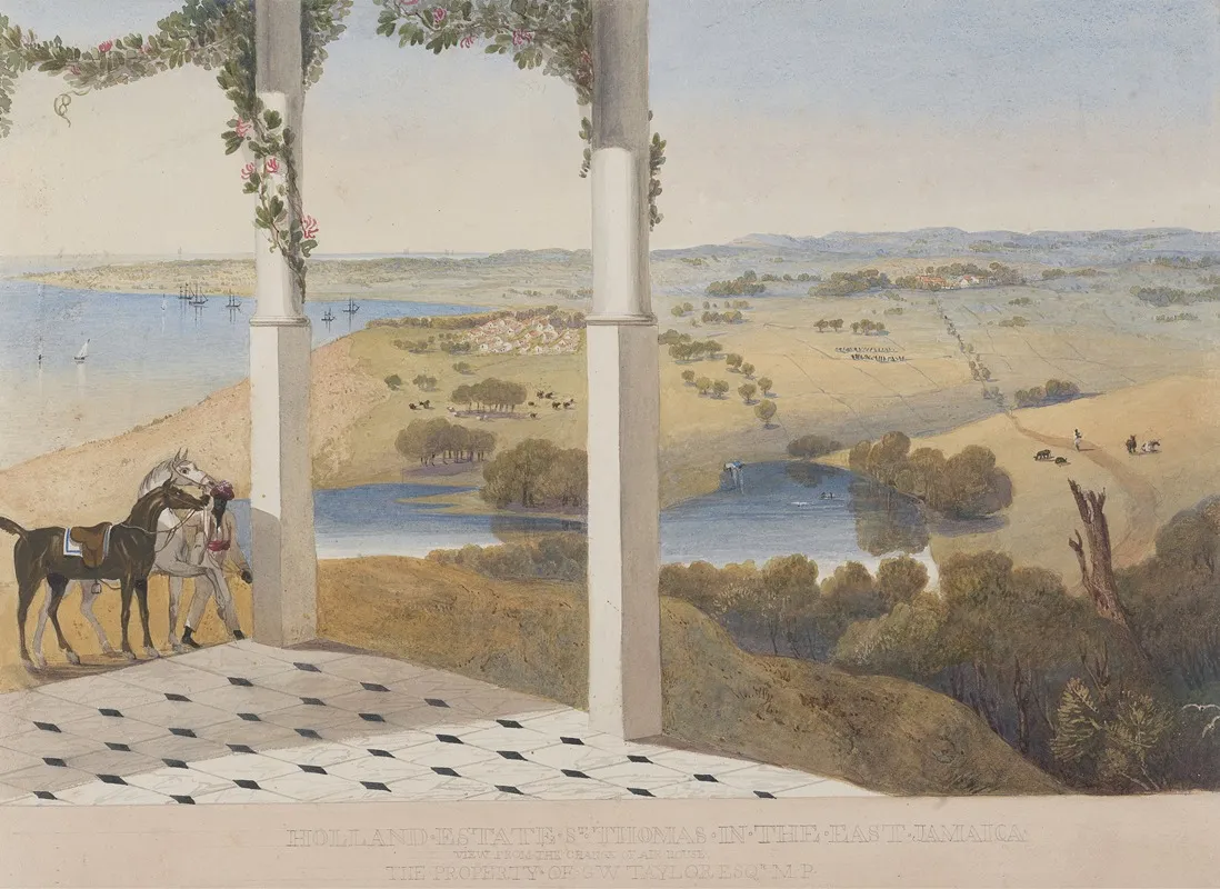 Holland Estate St Thomas In The East View From The Change Of Air House by James Hakewill - Canvas Print