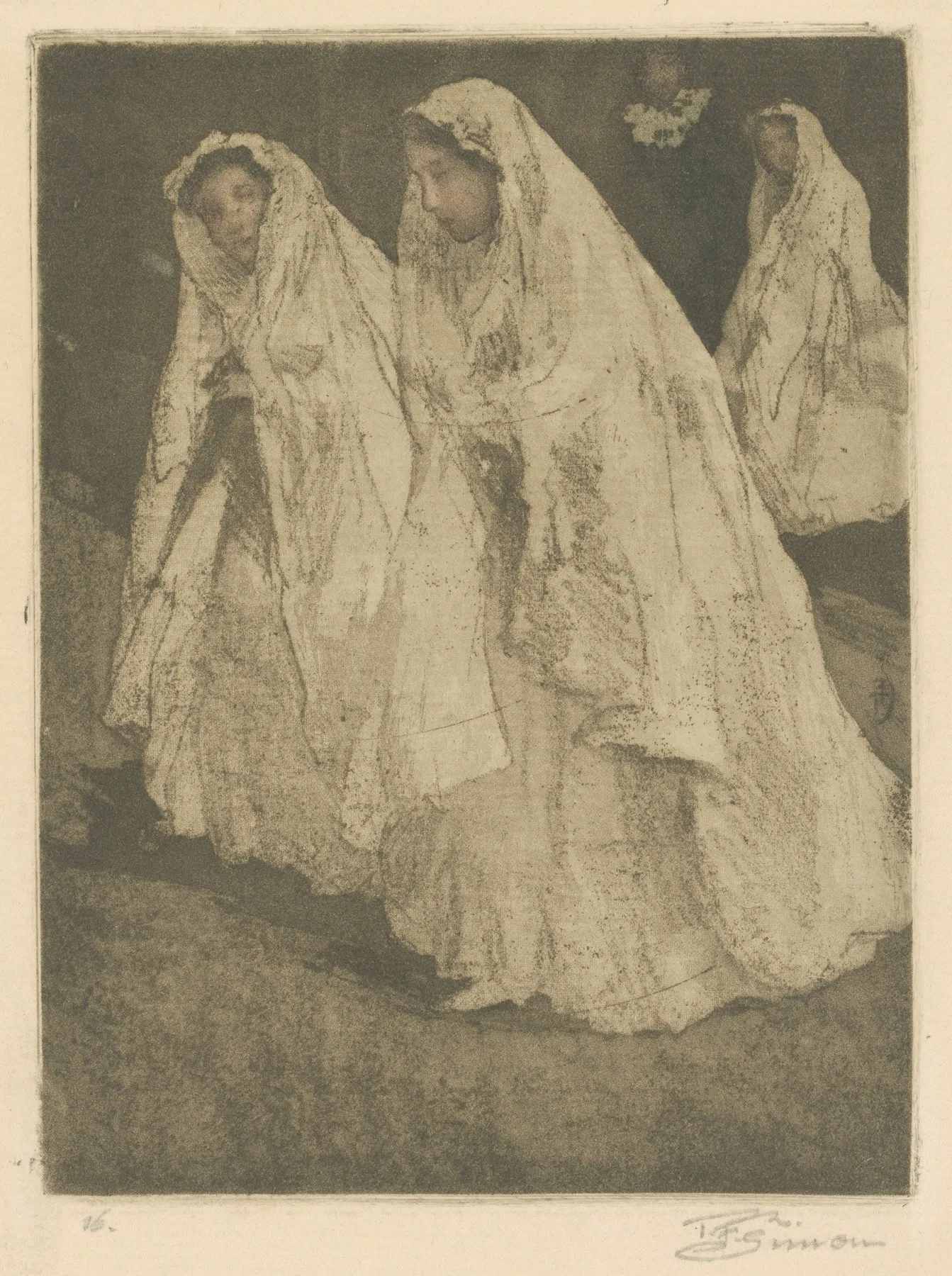 Holy Communion Ceremony In Paris by Tavík František Šimon - Canvas Print