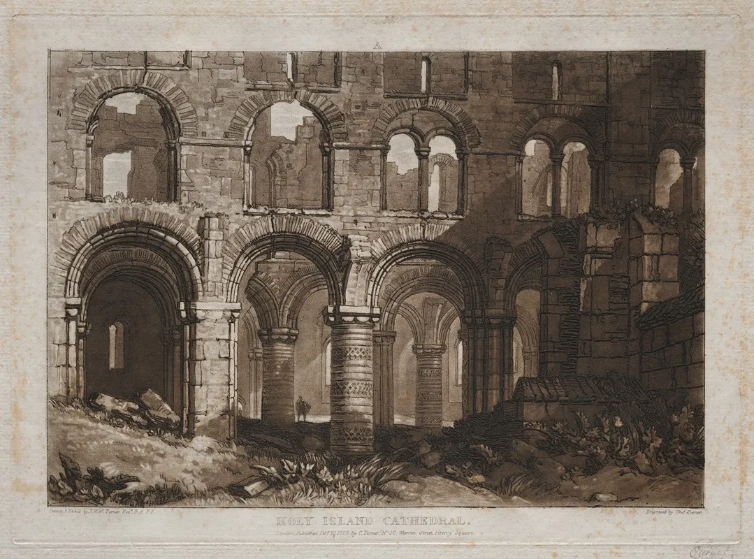 Holy Island Cathedral by Joseph Mallord William Turner - Canvas Print