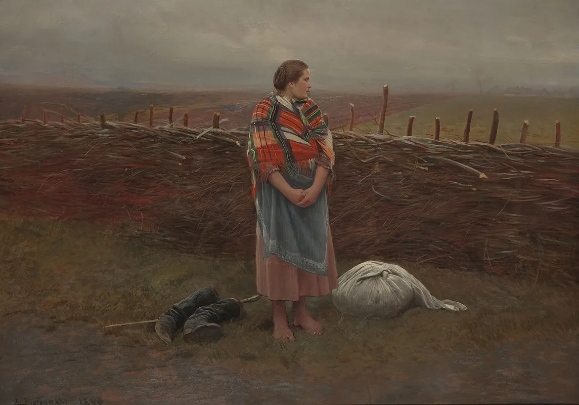 Homeless Woman by Antoni Piotrowski - Canvas Print