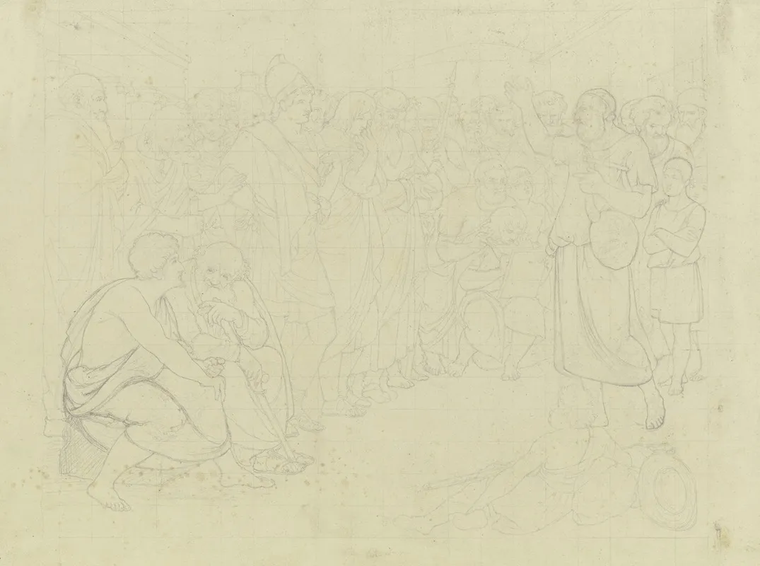 Homer Singt Den Griechen Die Ilias by Eugen Eduard Schäffer - Canvas Print