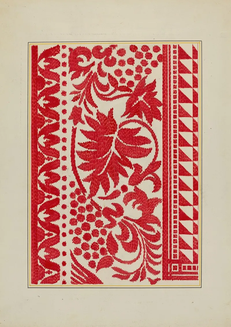 Homespun Coverlet 4 by Cornelius Christoffels - Canvas Print