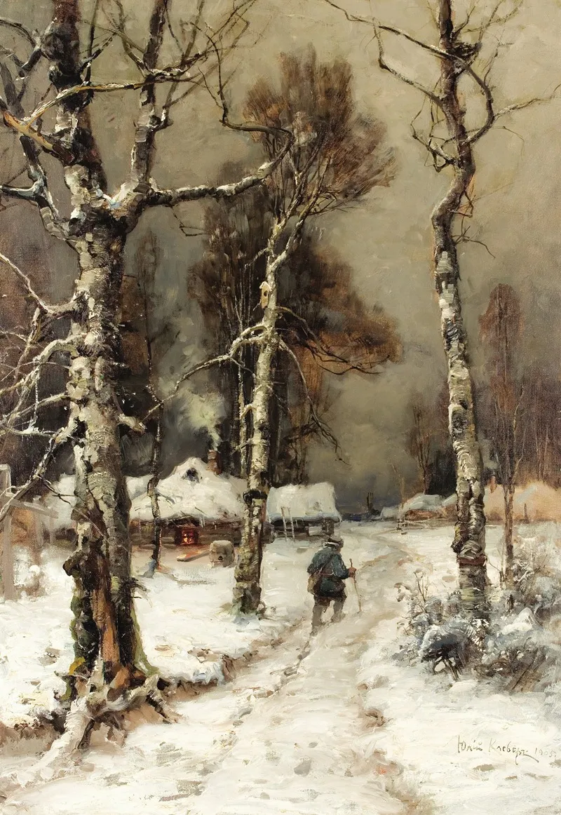 Homeward Bound Through A Wintry Forest