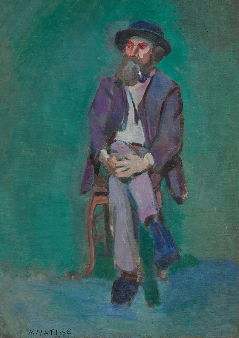 Homme Assis 4 by Henri Matisse - Canvas Print