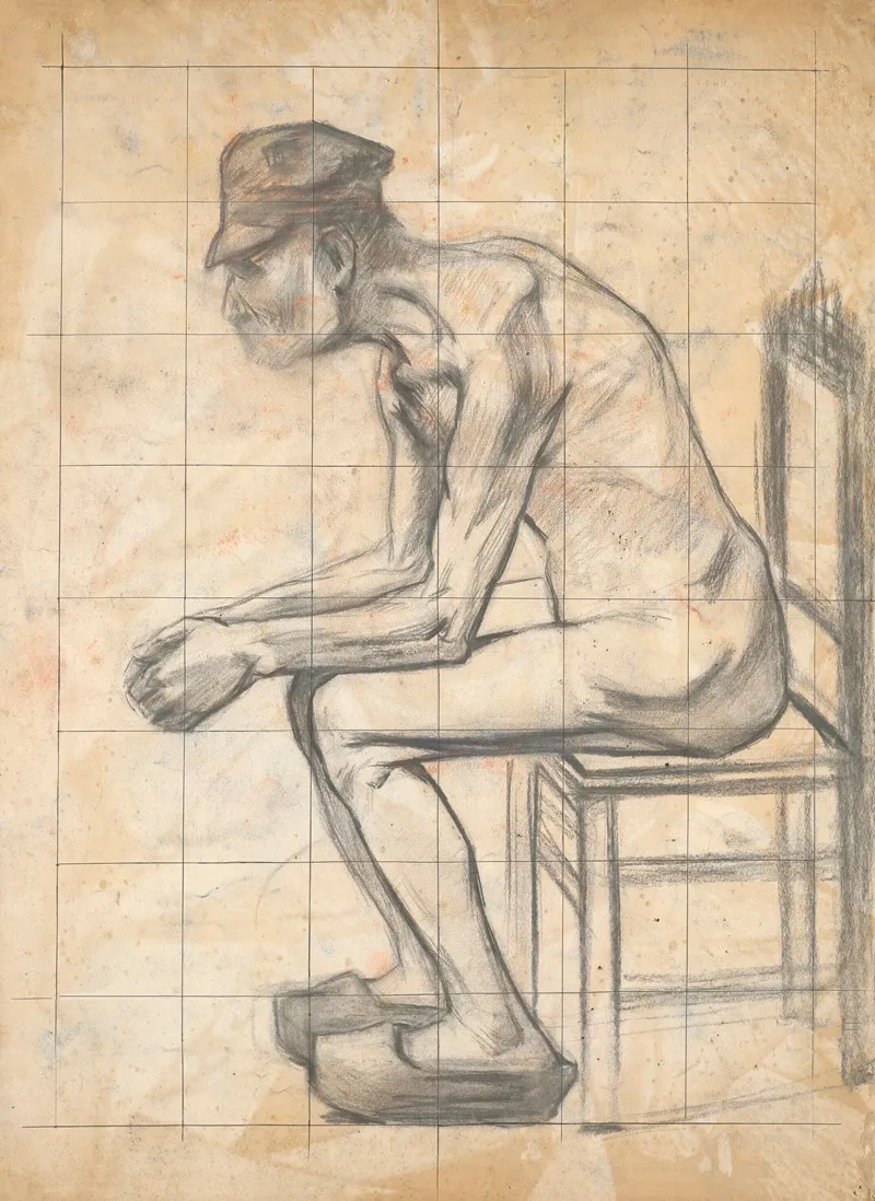 Homme Au Tabouret
