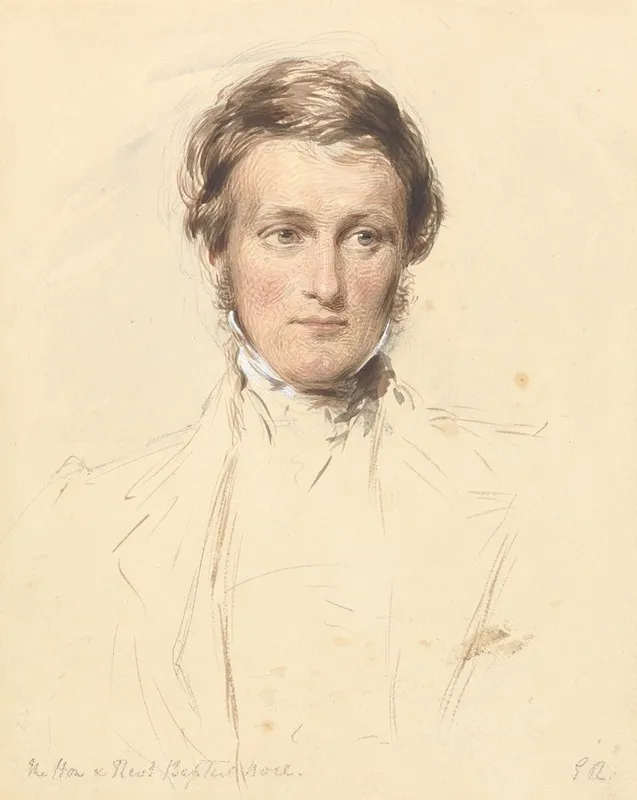 Hon And Rev Baptist Wriothesley Noel 1798 1873 by George Richmond - Canvas Print