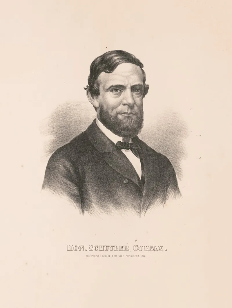 Hon Schuyler Colfax The Peoples Choice For Vice President 1868