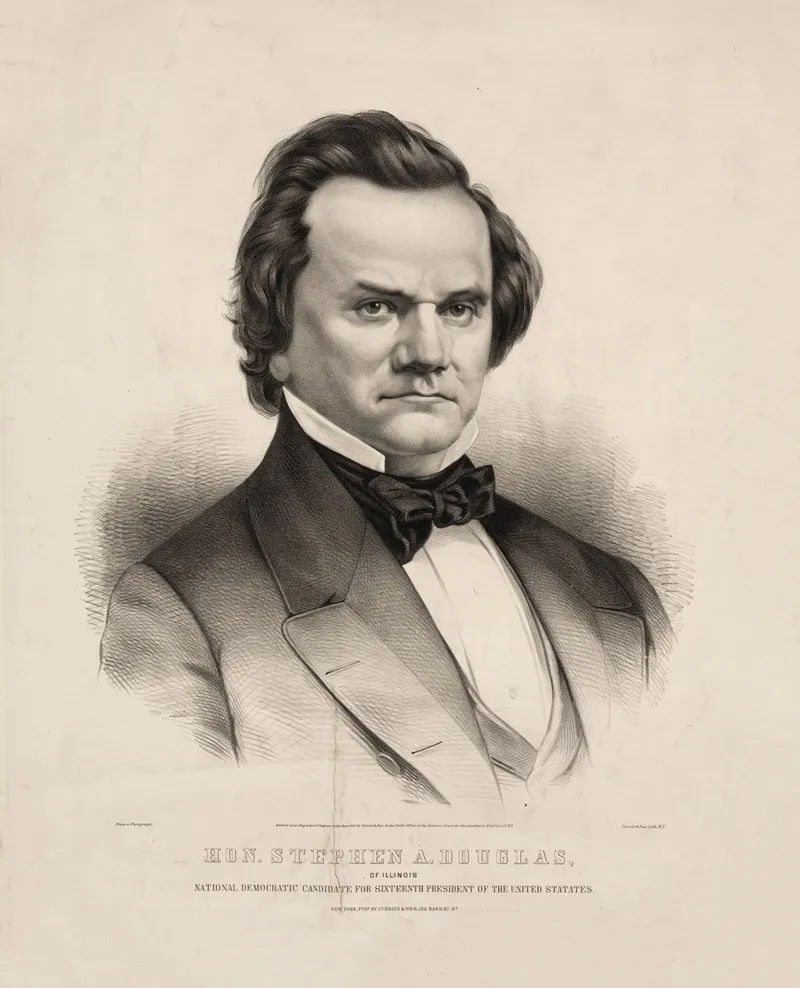 Hon Stephen A Douglas Of Illinois National Democratic Candidate For Sixteenth President Of The United States
