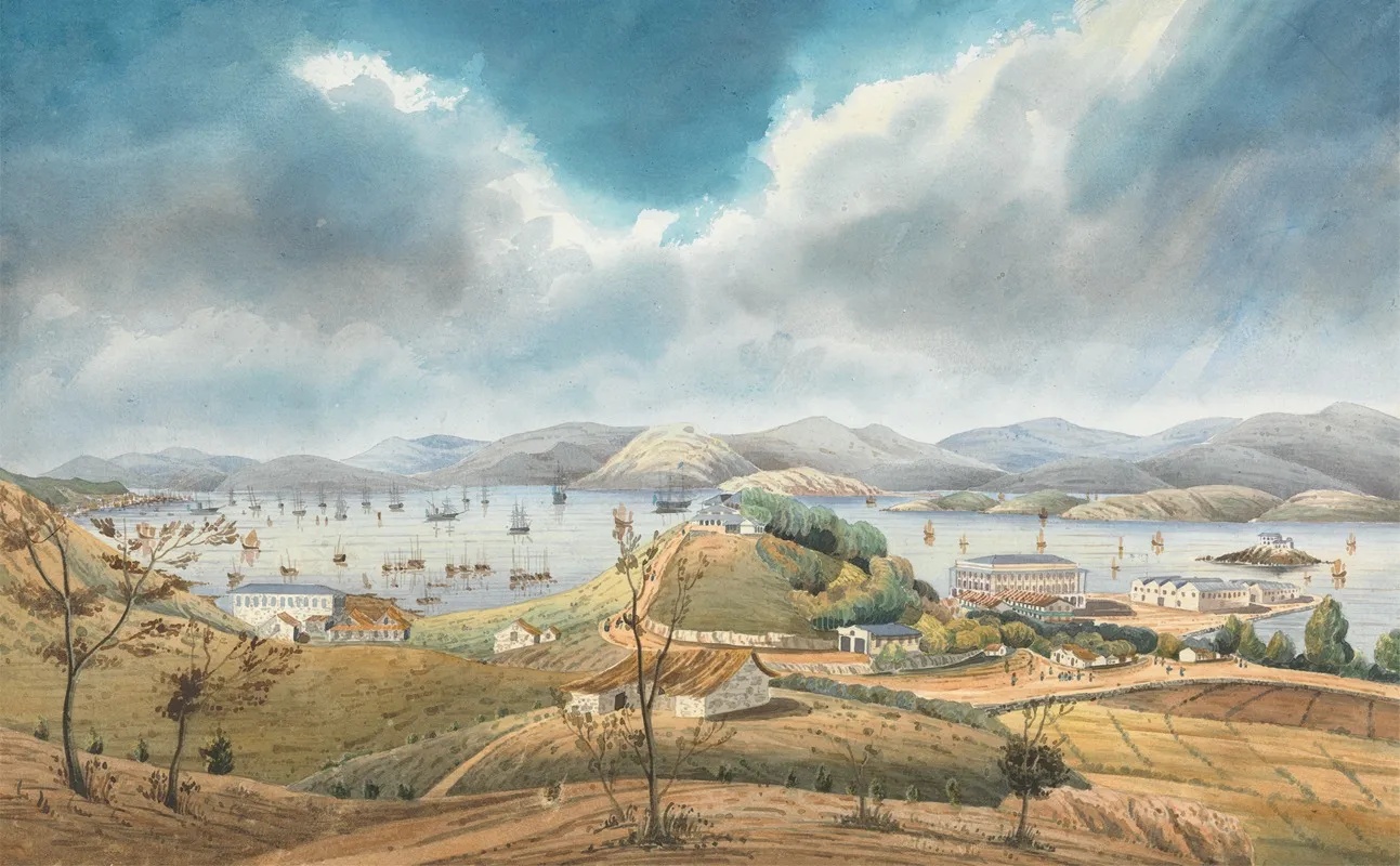 Hong Kong Harbor by Lt. Humphrey John Julian - Canvas Print