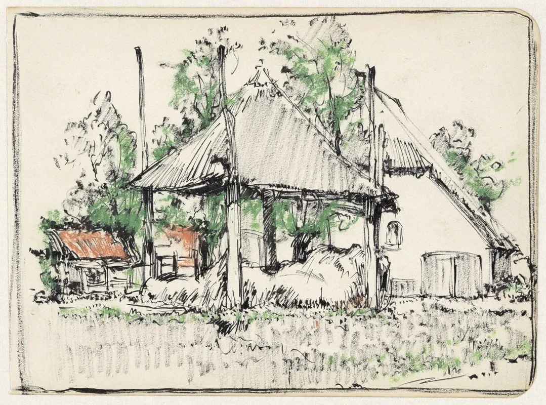 Hooiberg Op Boerenerf Bij Hoorn by Dick Ket - Canvas Print