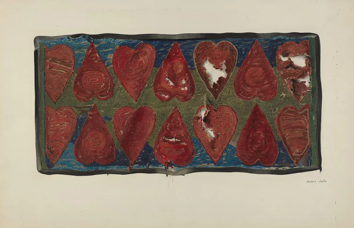 Hooked Rug 13 by James H.C. Vail - Canvas Print