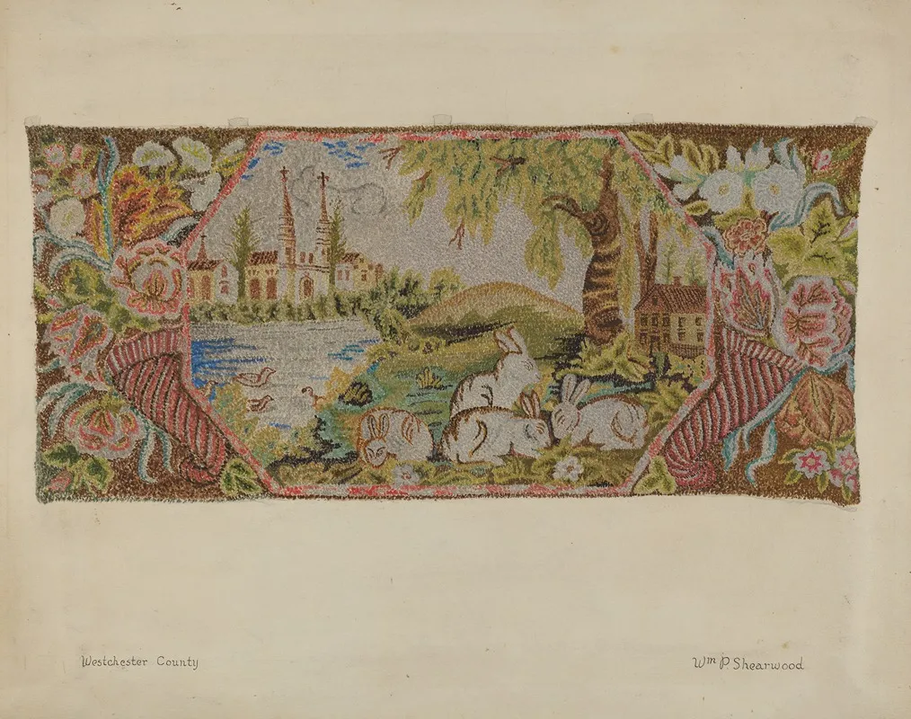 Hooked Rug 39 by William P. Shearwood - Canvas Print
