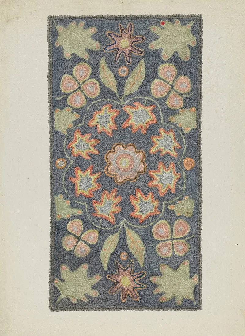 Hooked Rug 6 by Dorothy Lacey - Canvas Print