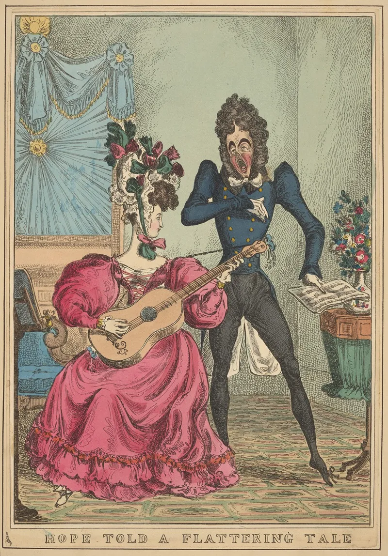 Hope Told A Flattering Tale by William Heath - Canvas Print