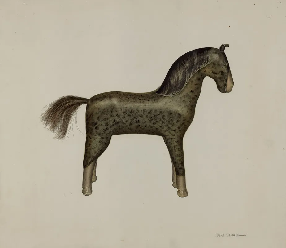 Horse 20 by Selma Sandler - Canvas Print